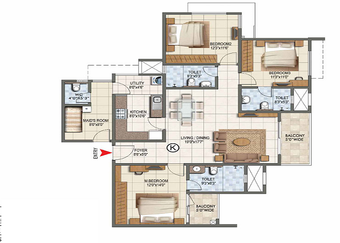 Nambiar Ellengenza Floor Plan