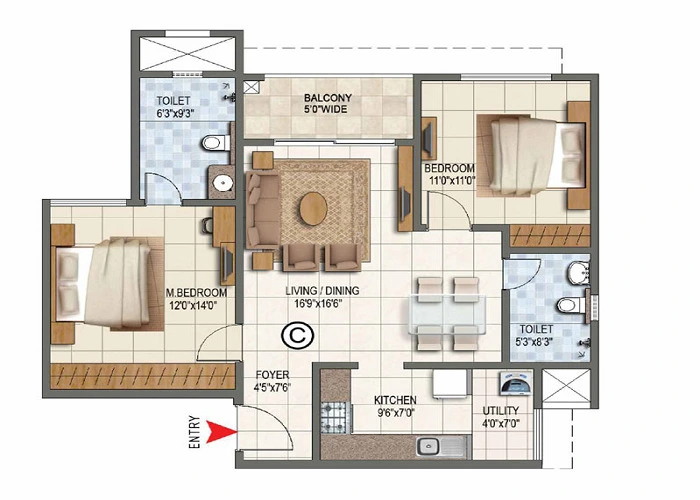 Nambiar Ellengenza Floor Plan